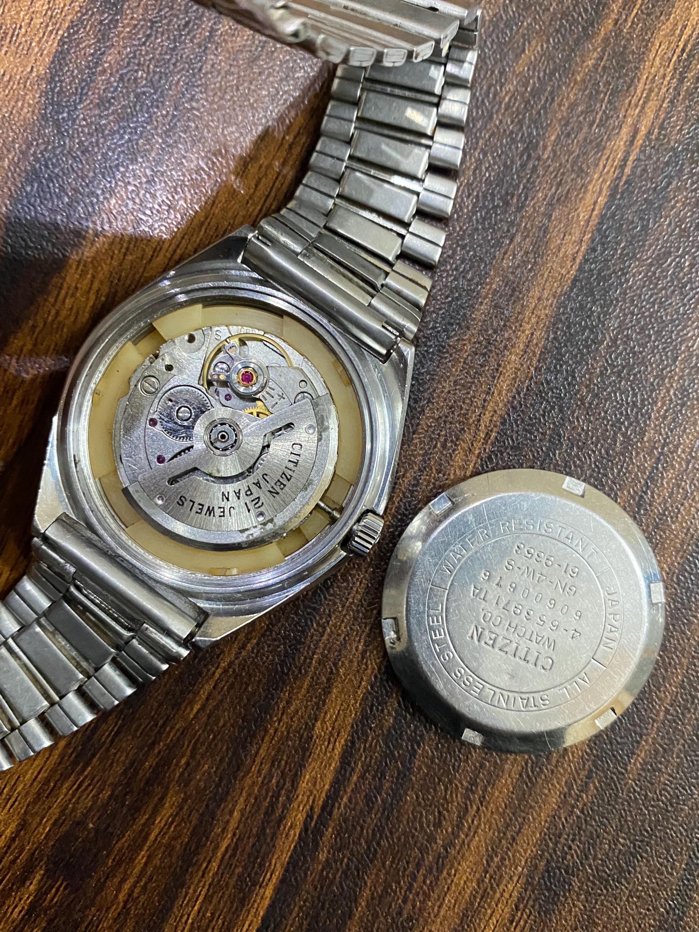 Vintage Rare Classic Citizen Automatic Day/date 4-653971 TA Japan