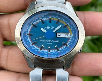 Seiko Alba AKA Rare Red Dial Mens 39mm Wristwatch C. Aug 1996 - Etsy