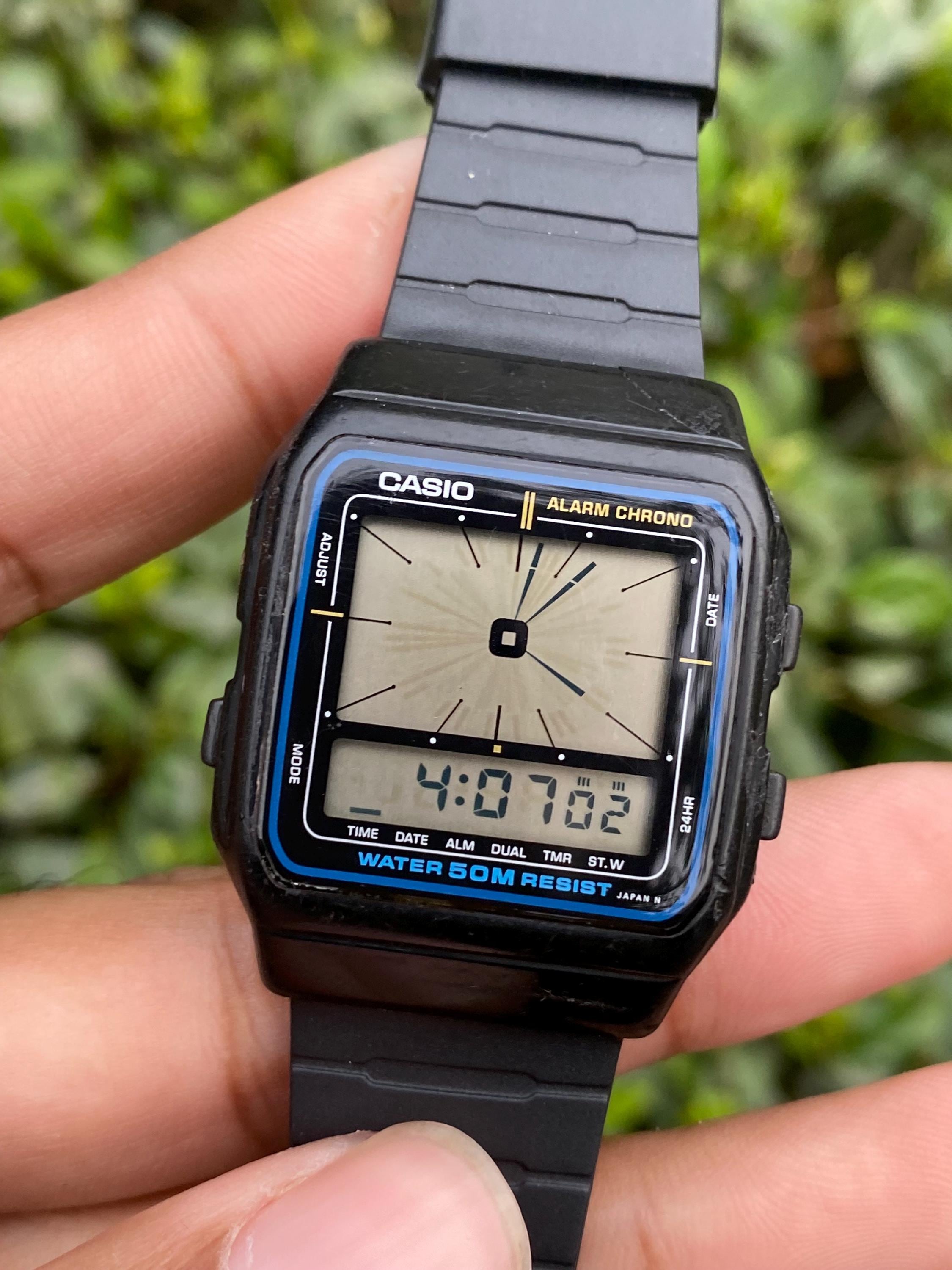 Vintage Rare Casio Multifunction Analog Digital Quartz 694 AE-11W 