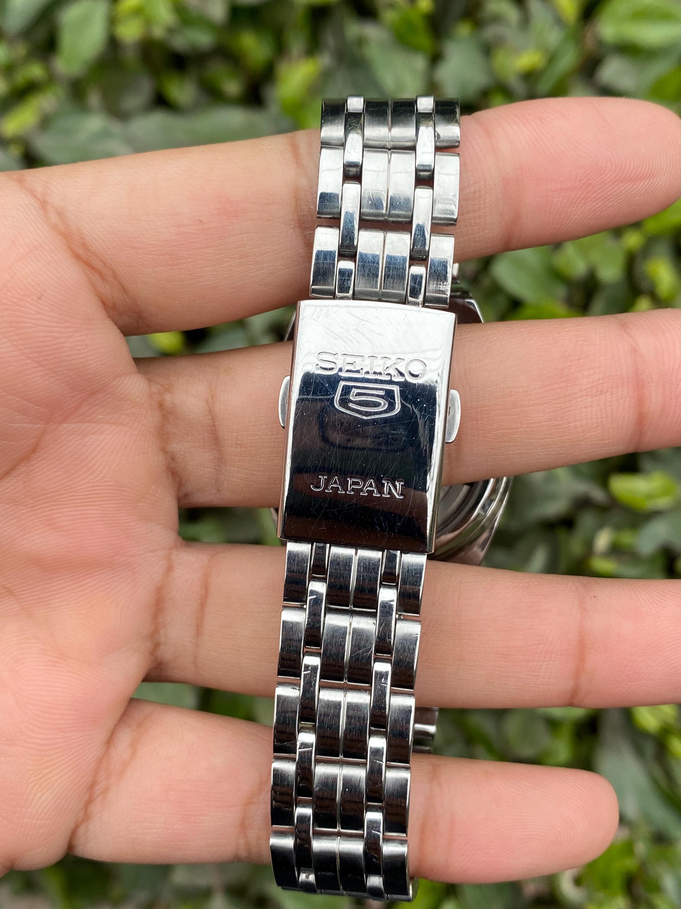 Vintage 90s Authentic SEIKO 5 Automatic SNK579J1 Railway Time 7s26