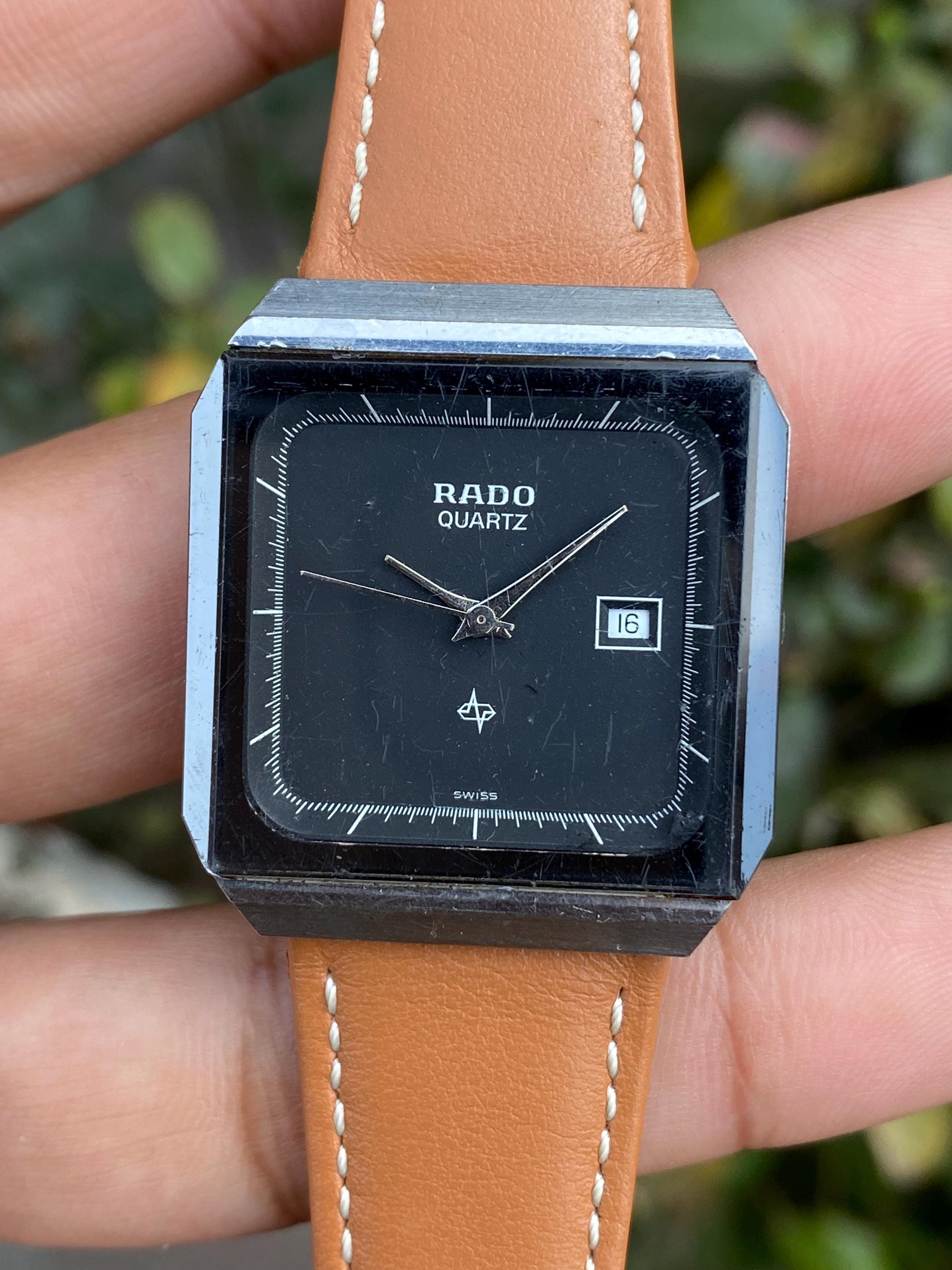 Vintage Rado Diastar Quartz Ref No. 129.2025.4 Date Function Black