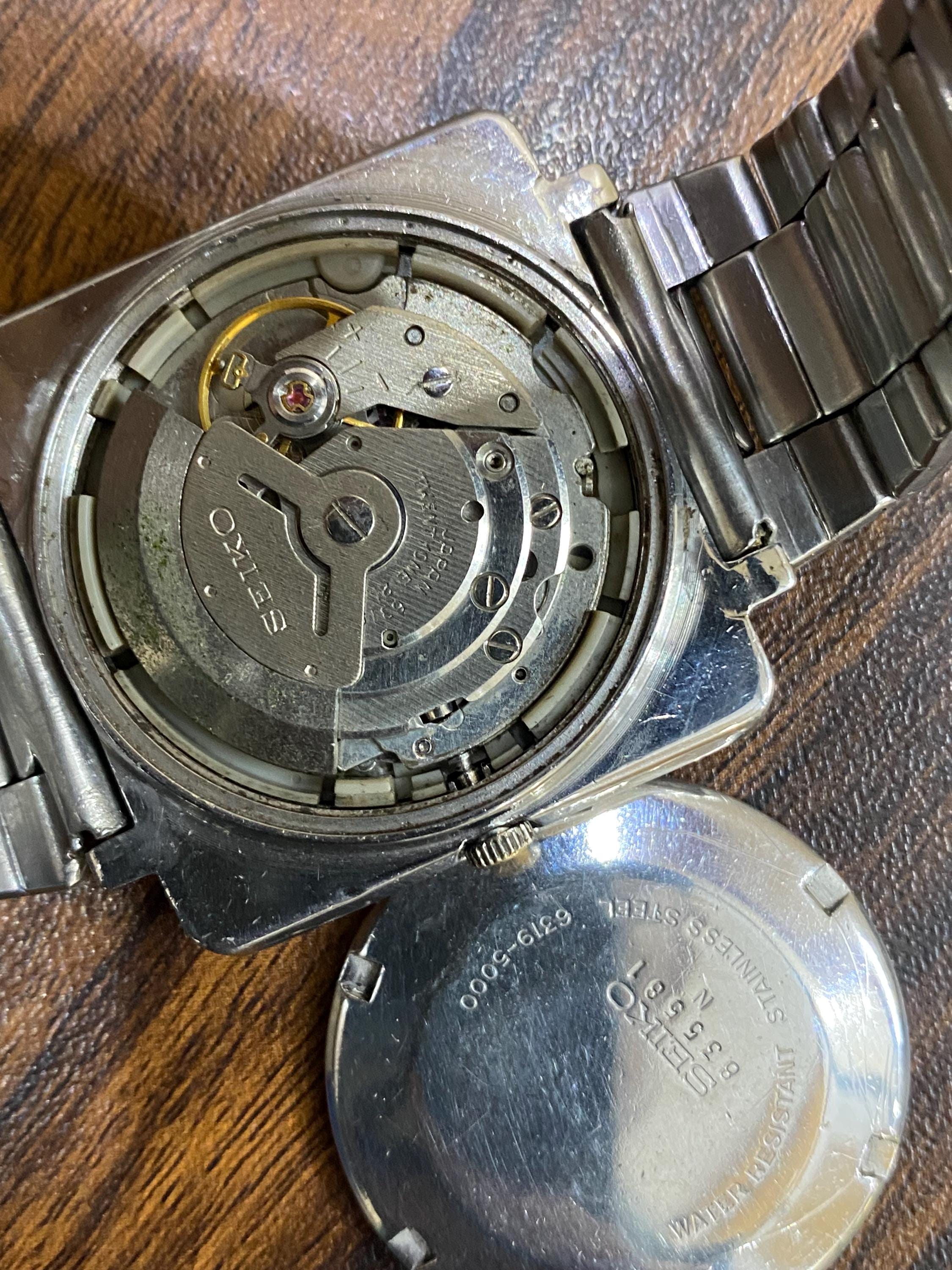 Vintage Rare SEIKO 5 Automatic TV Shape Model 6319-5000 A Day/date