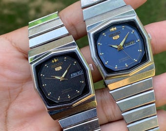 Vintage Rare SEIKO 5 Automatic Big Size 6349-5220 F Day/date TV