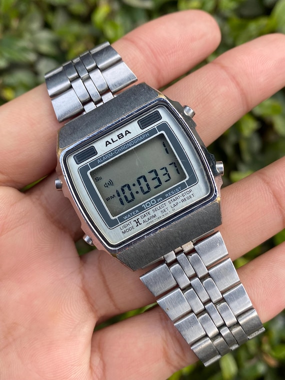 Rare Seiko Alba Alarm Chronograph Y789-5100 A2 Digital Quartz 