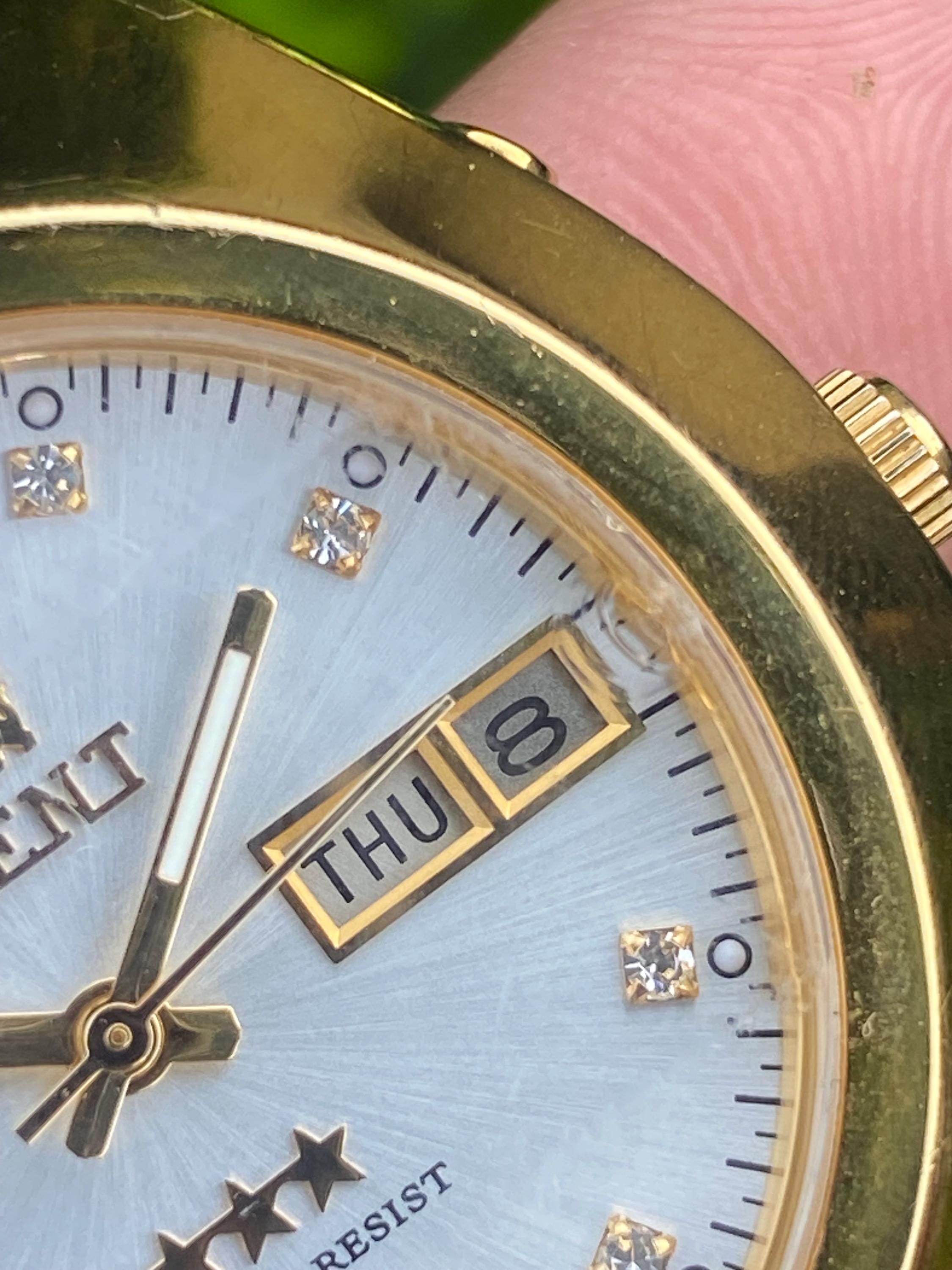 All Authentic Orient 3 Star Automatic EM70-A0-B CA Day/date Gold