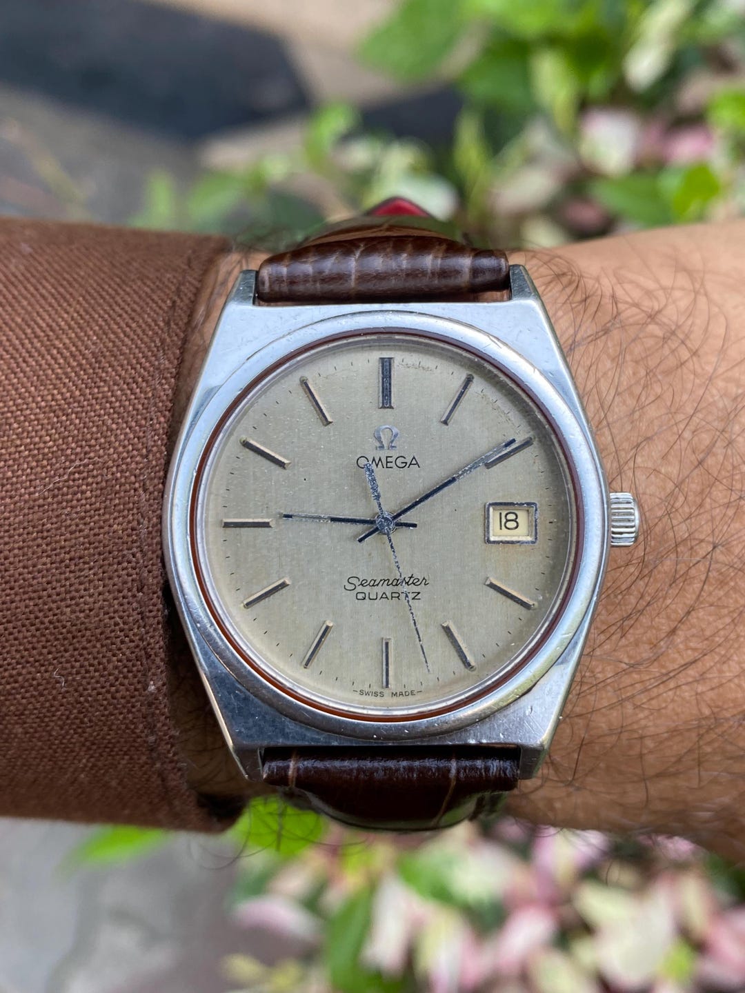 Vintage Rare Omega Seamaster Quartz 196 0088 Big Size Date Function ...