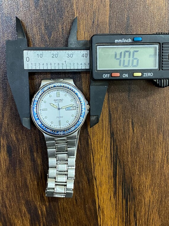 Vintage Oct 1989, SEIKO SQ 100 Quartz Wristwatch for Men's Day