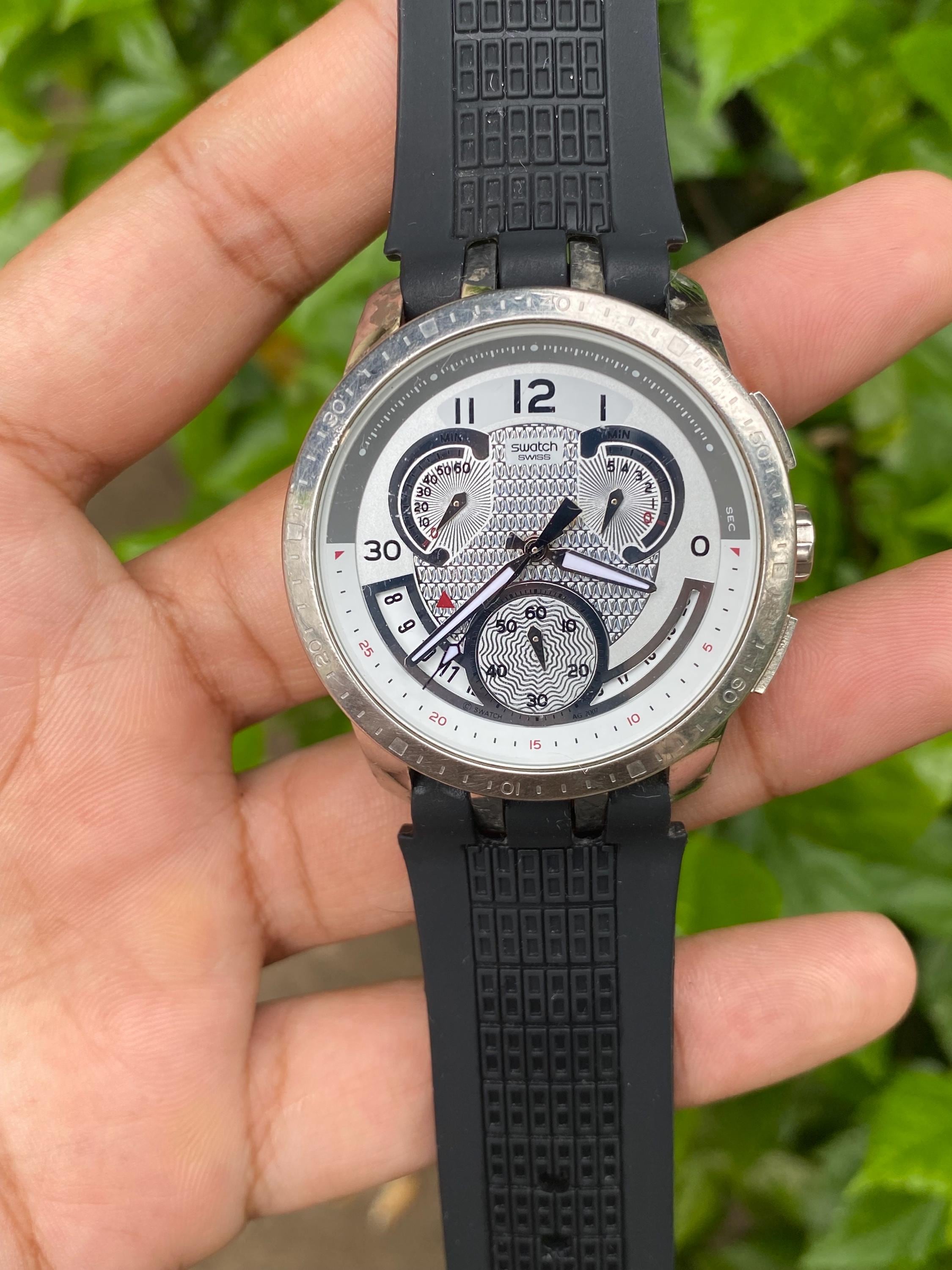 Vintage Rare Swatch Irony Retrograde Chrono 