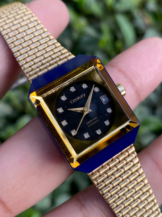 Vintage Rare Century 2800 Vic Automatic Date Function Diamond Hour