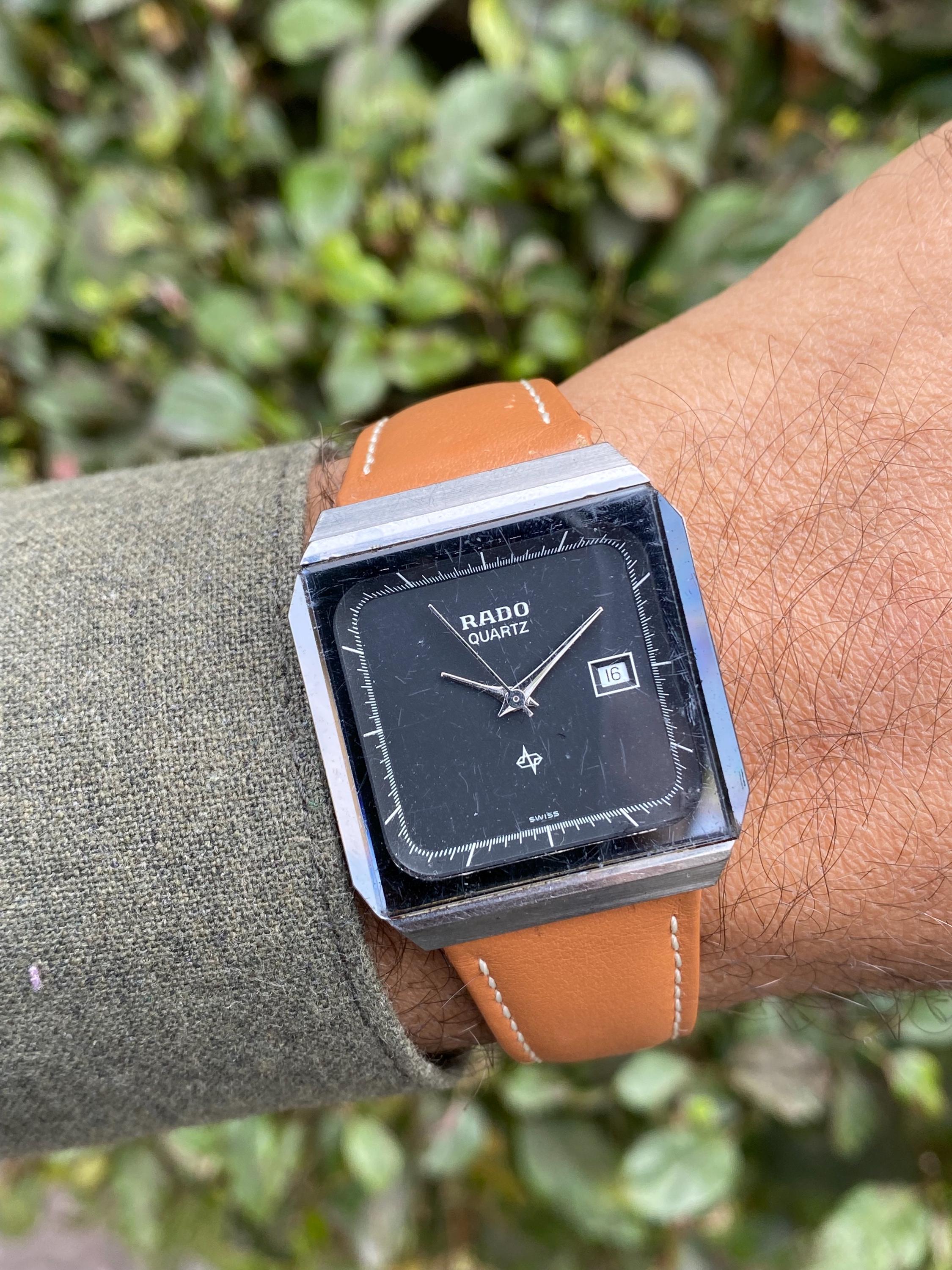 Vintage Rado Diastar Quartz Ref No. 129.2025.4 Date Function Black