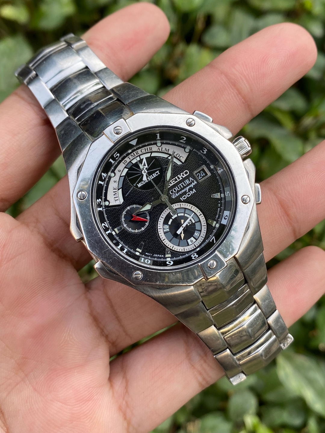 Vintage Rare SEIKO COUTURE SPC015 Chronograph Quartz 7T84-0AB0