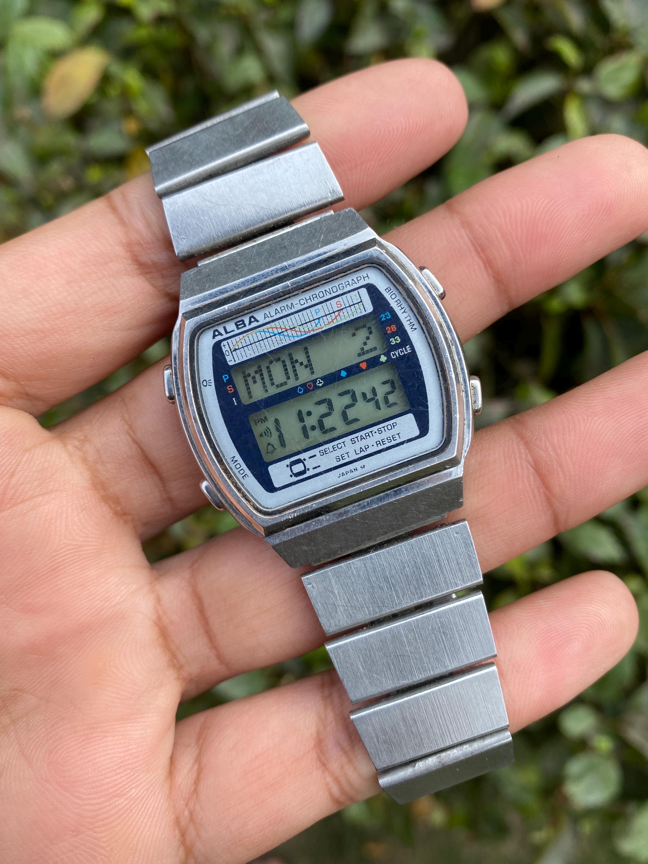 Vintage Rare Seiko Alba Bio Rhythm Digital Quartz Y772-4000 A2