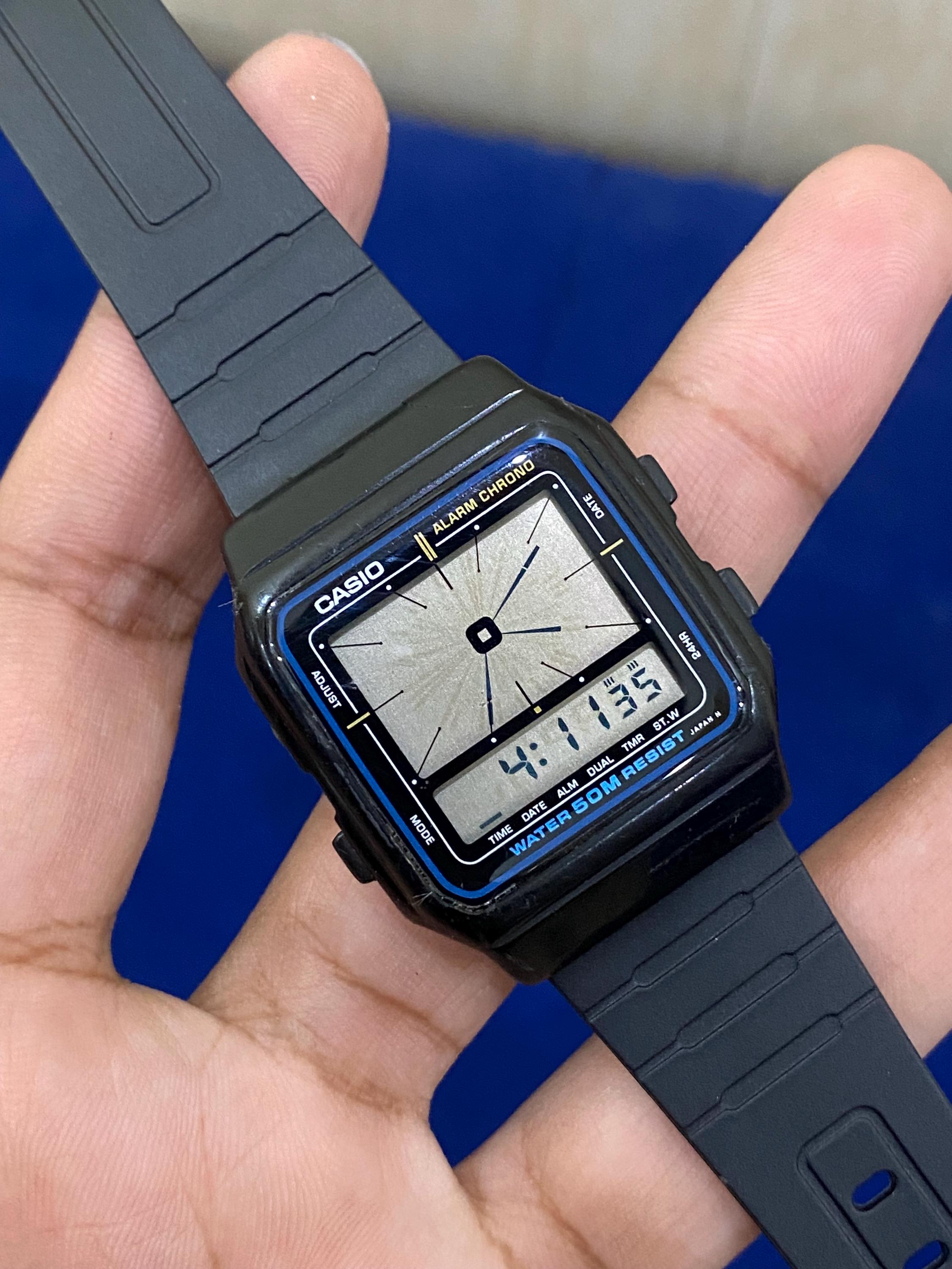 Vintage Rare Casio Multifunction Analog Digital Quartz 694 AE-11W 