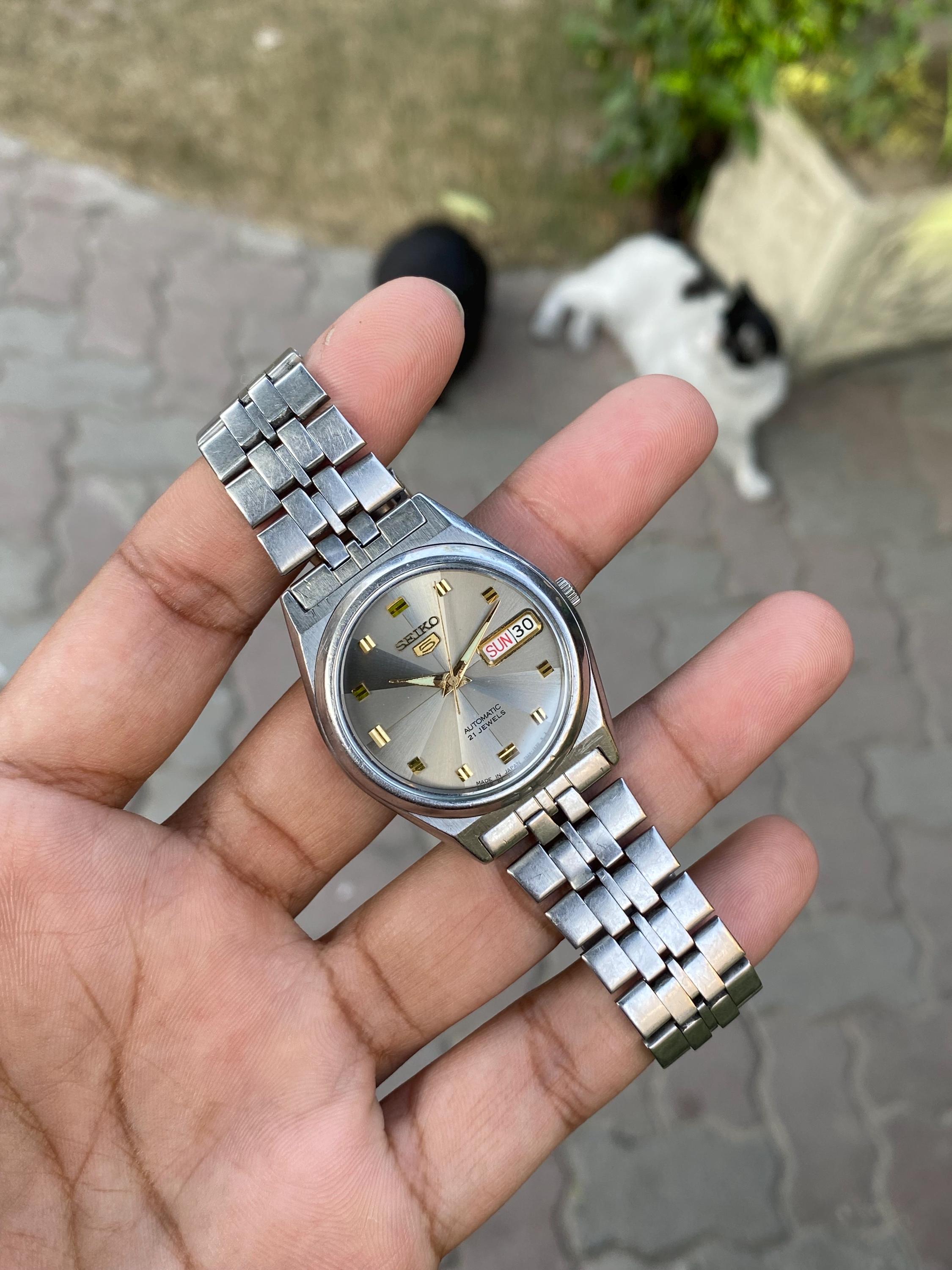 Buy Vintage 1990s, Seiko 5 Automatic 7s26-0070 Day/date Silver