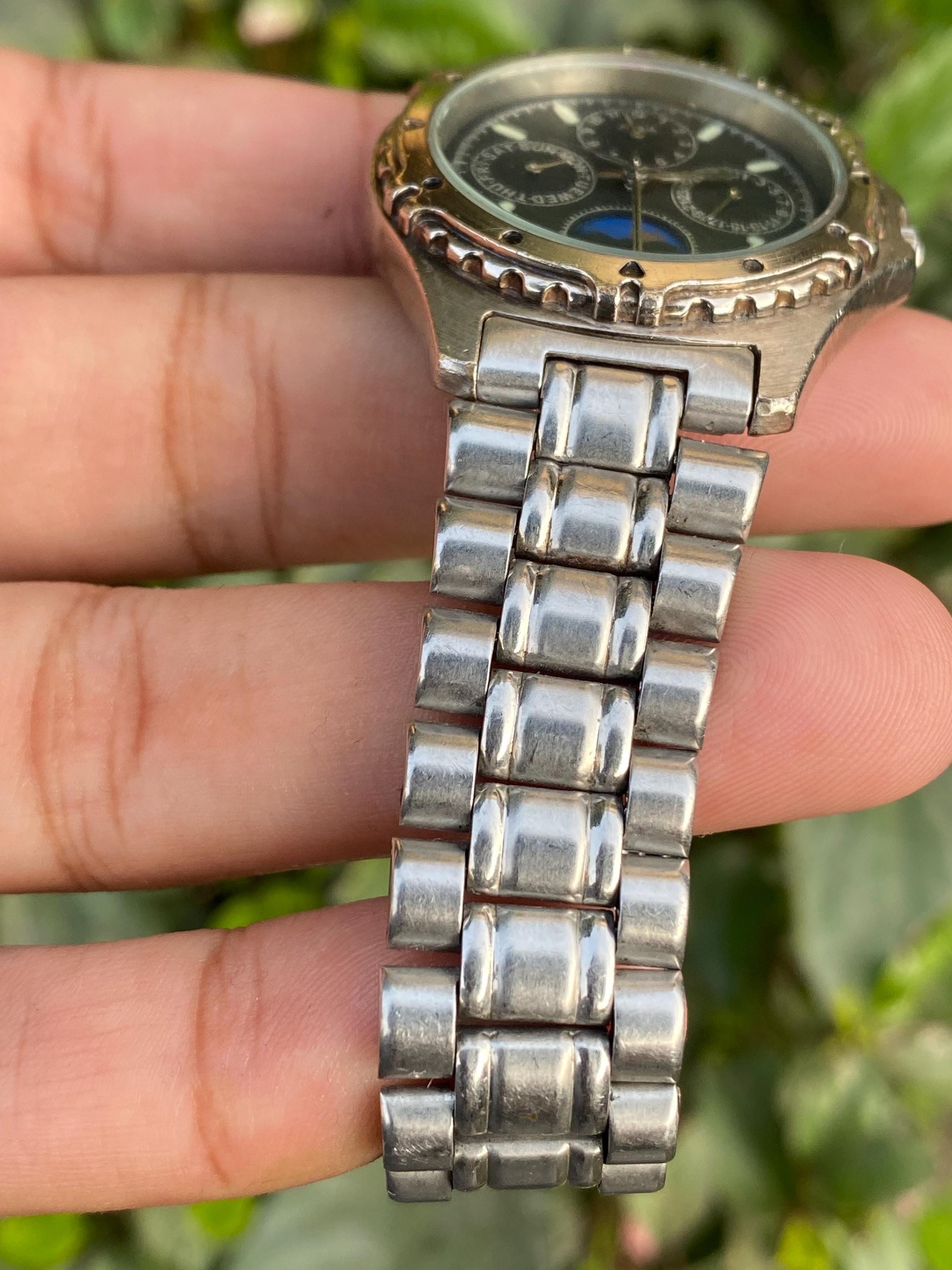 Vintage Rare 80's, Carib Alba by Seiko Triple Calendar Moon Phase