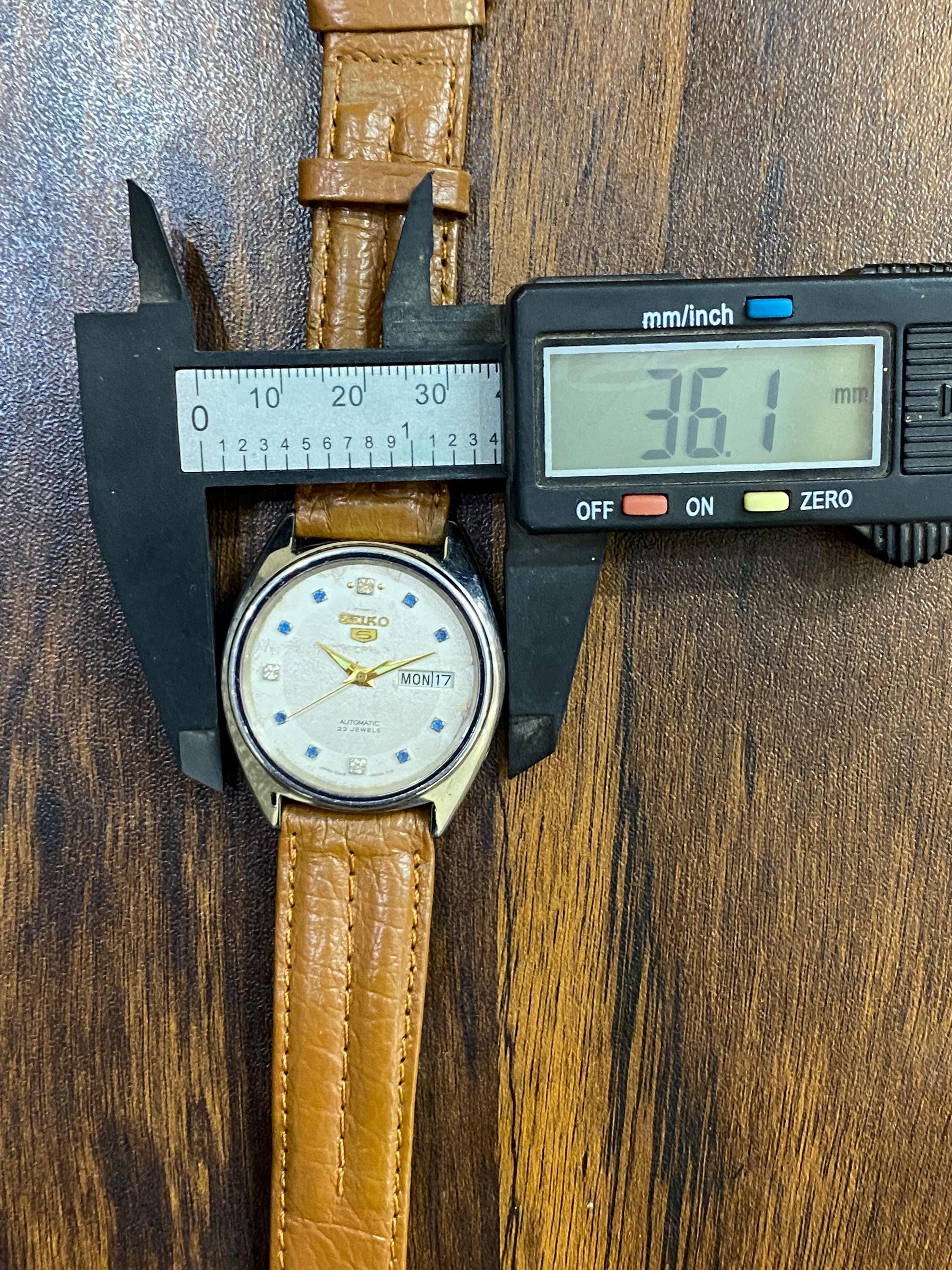 Vintage Rare Seiko 5 Automatic 6349-6030 A6 Day/date Blue Sapphire
