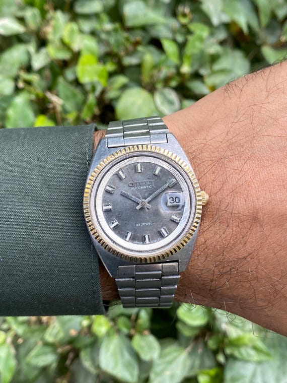 Vintage Rare Citizen Fluted Bezel Automatic Date Function 4-652347