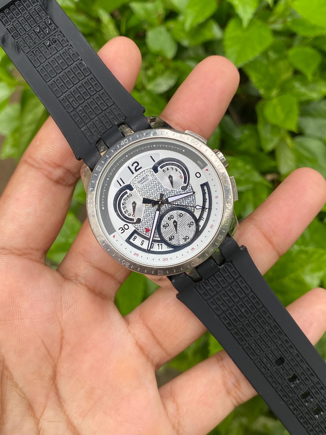 Vintage Rare Swatch Irony Retrograde Chrono 