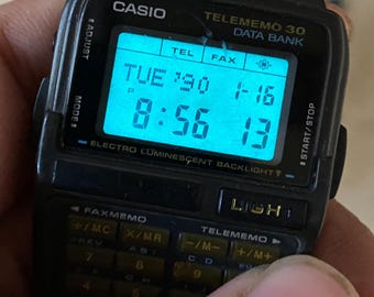 Vintage Casio Data Bank Telememo 30 Calculator Digital 1253 DBC-30