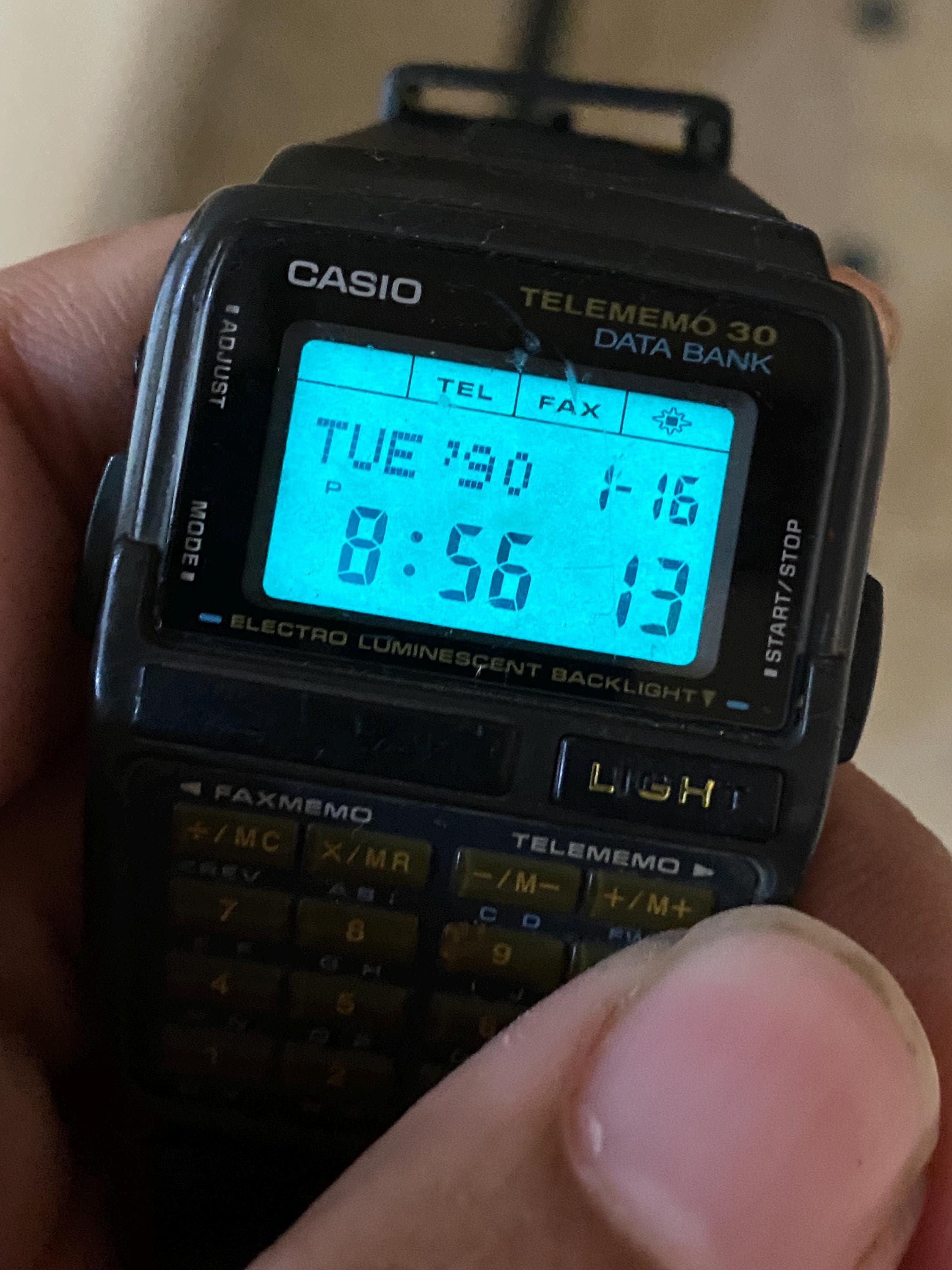 Vintage Casio Data Bank Telememo 30 Calculator Digital 1253 DBC-30