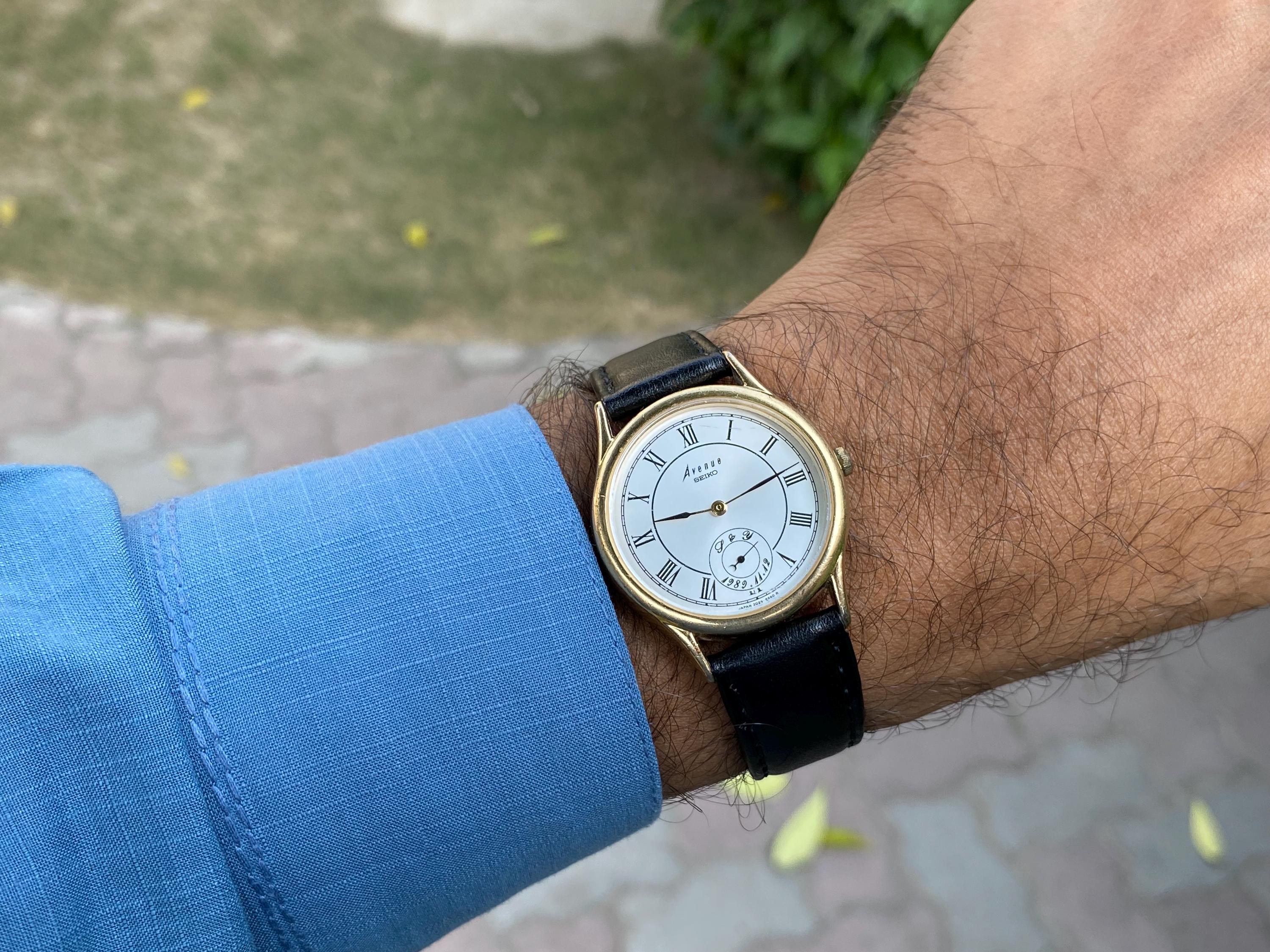 SOHO Slimane180 値下げ激安　オークション Vintage Rare Sep 1989, Dress Avenue Seiko 2G28-6090 Quartz Sub