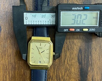 Vintage Rare Jan 1980, Seiko Tank Quartz Golden Dial 2632-5000