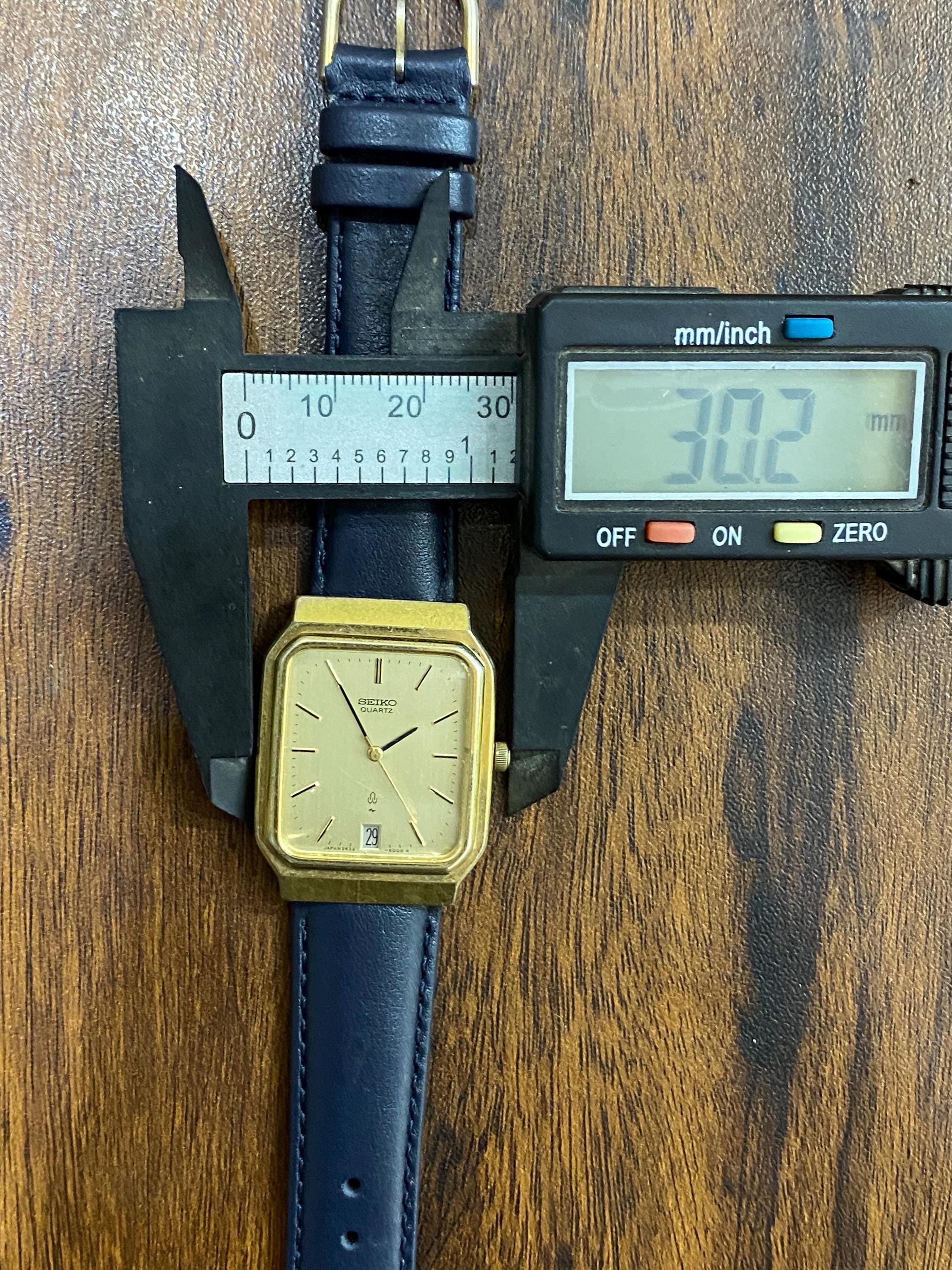 Vintage Rare Jan 1980, Seiko Tank Quartz Golden Dial 2632-5000