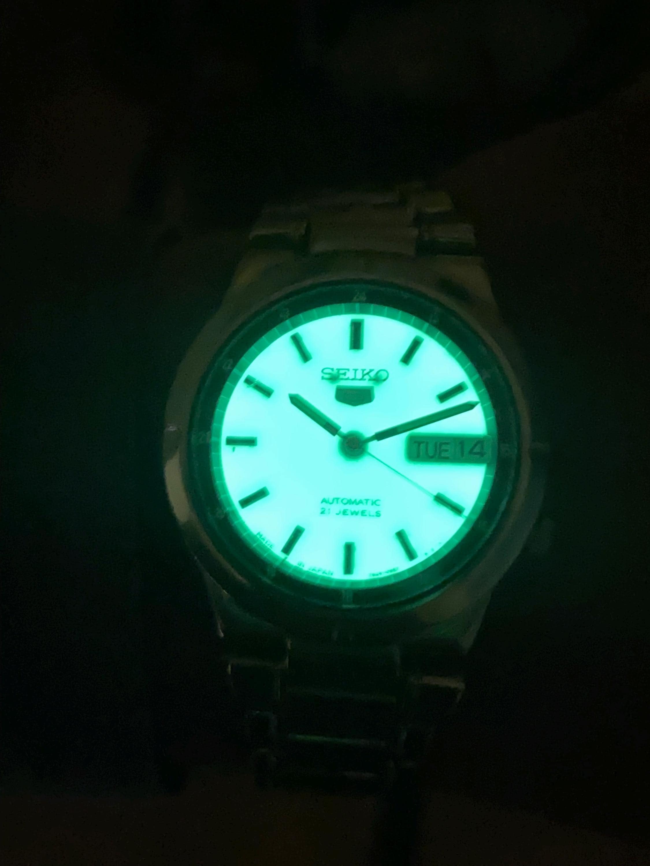 Vintage 1990s SEIKO 5 Automatic Railway Time 7s26-01b0 Day/date
