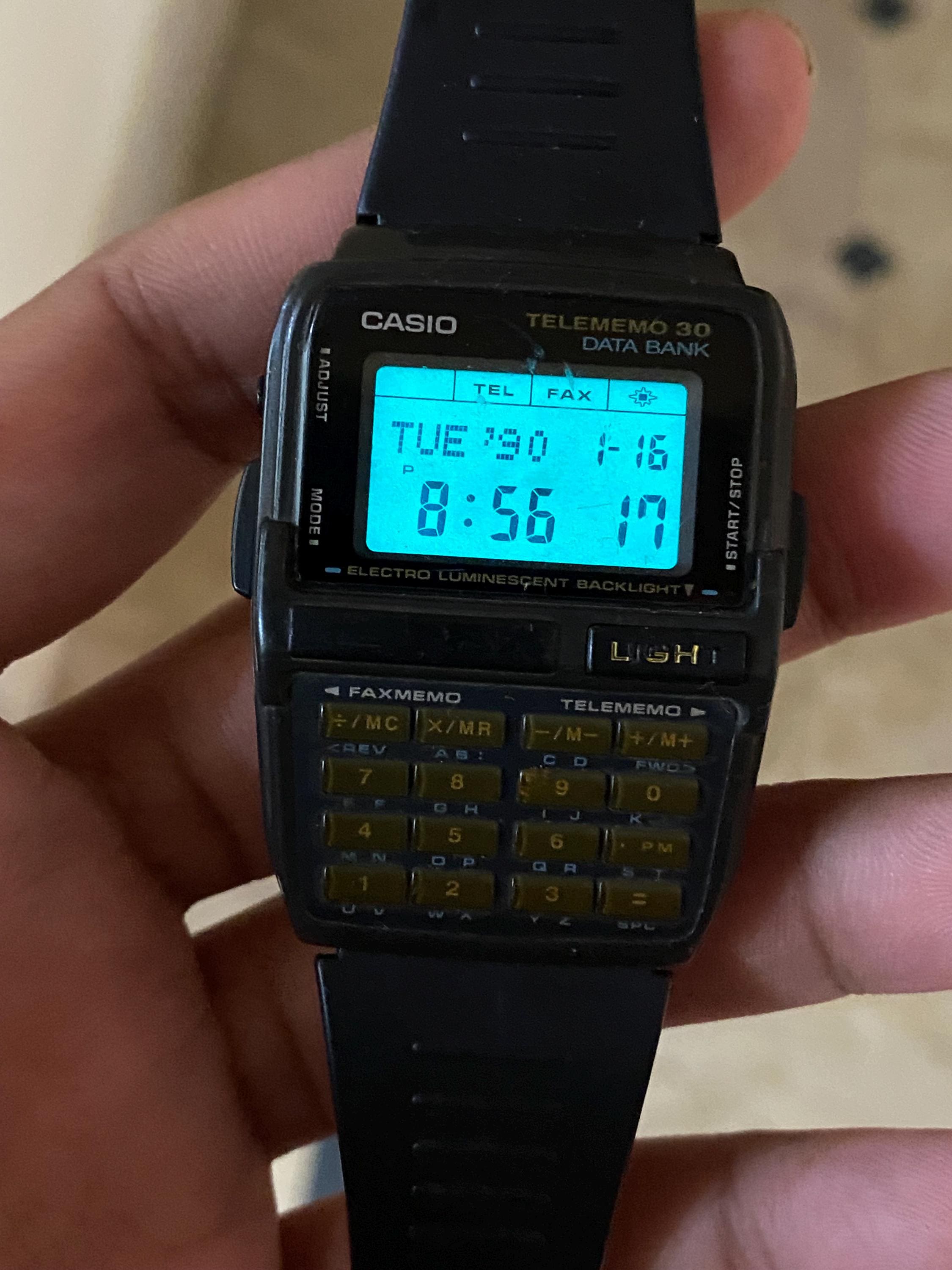 Vintage Casio Data Bank Telememo 30 Calculator Digital 1253 DBC-30