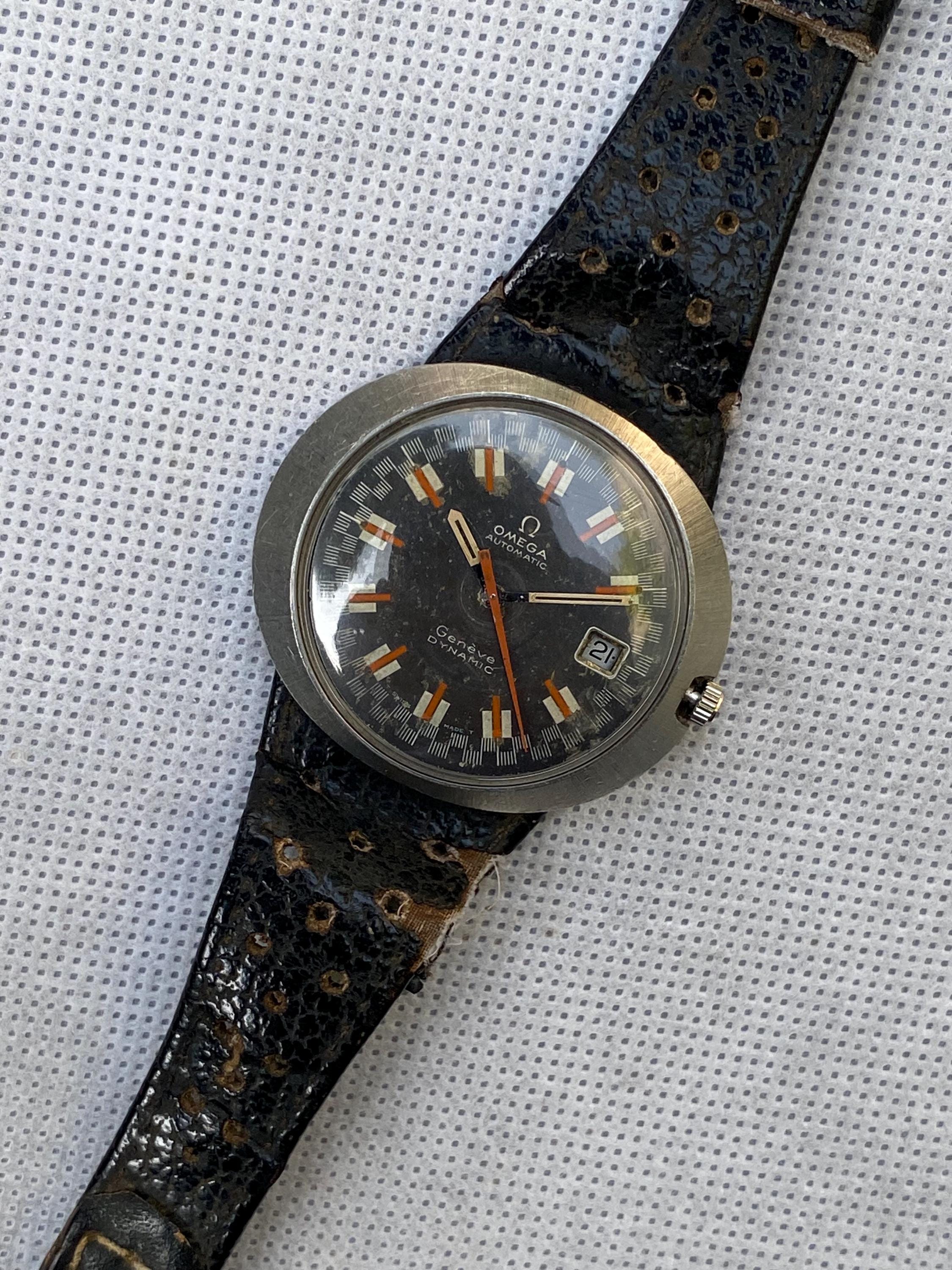 Vintage Rare Omega Geneve Dynamic Automatic 135.033 Raccer Dial
