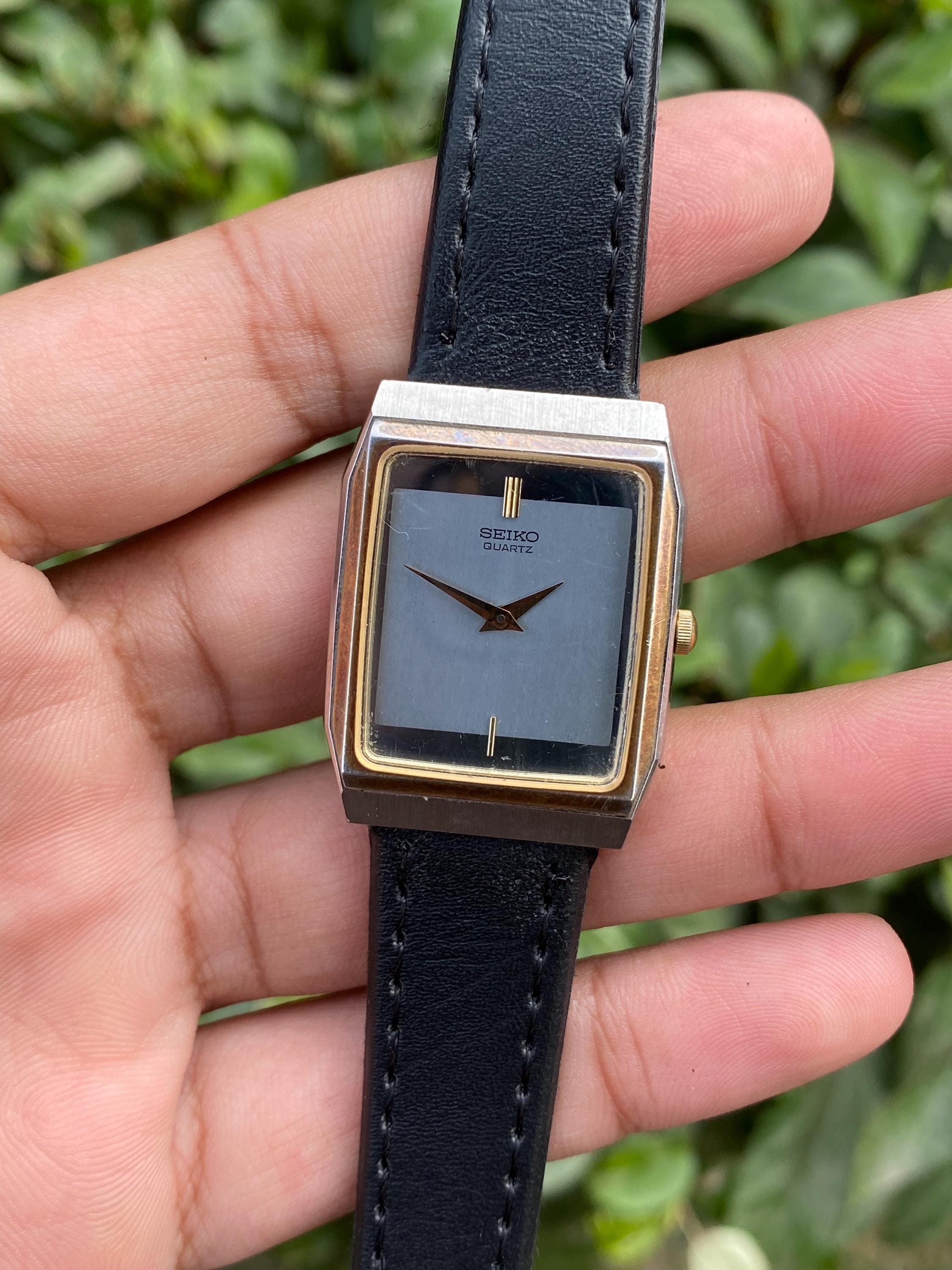 Vintage Rare April 1982, Seiko Tank Sample Quartz Silver Mirror