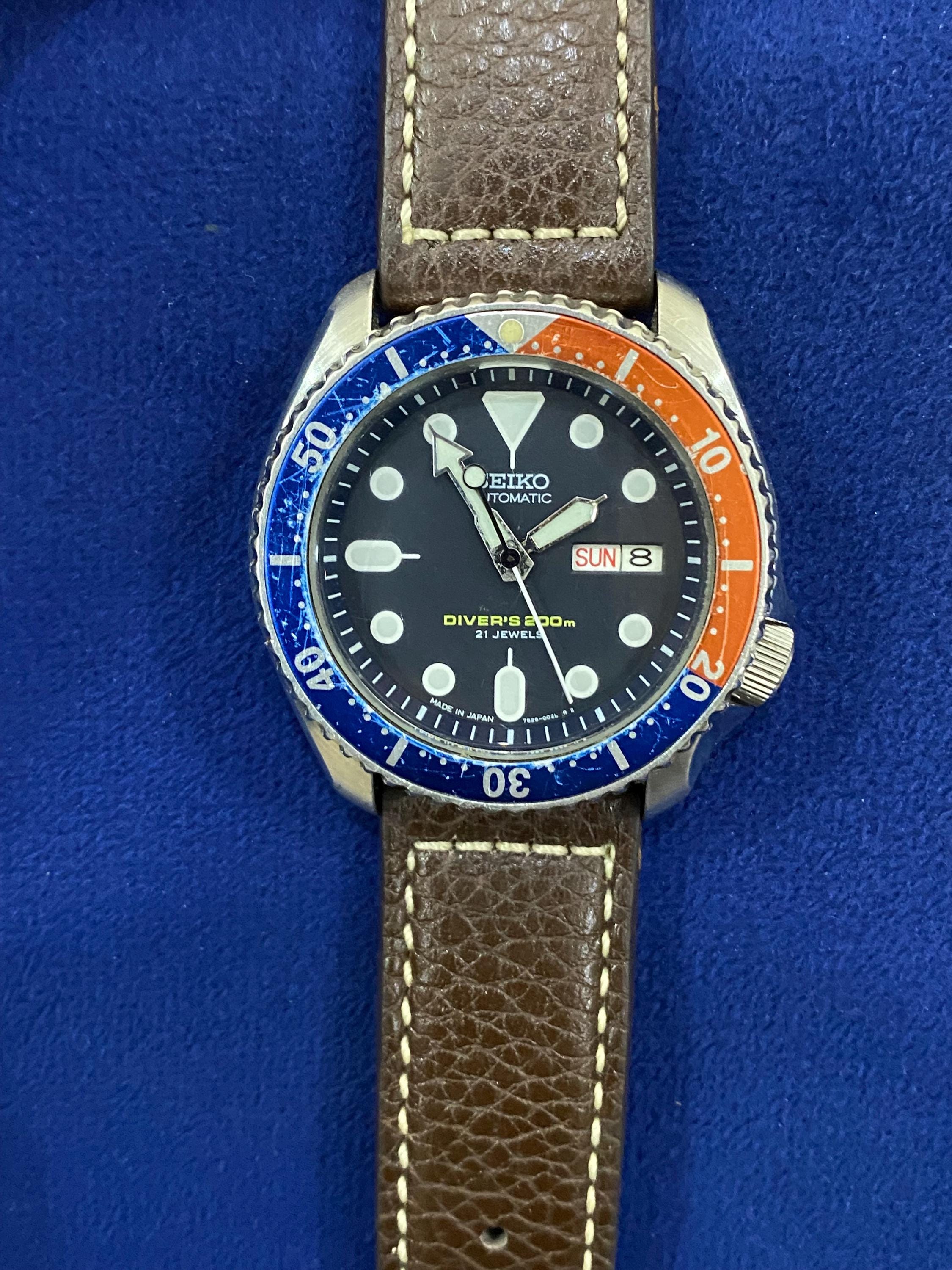 Vintage Rare SEIKO Pepsi Scuba Diver 200m SKX009 7S26-0020