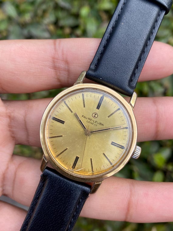 Vintage FAVRE LEUBA GENEVE 手巻き ローマン文字盤 Vintage Rare Classic Favre Leuba Geneve Twin Power Movement Manual