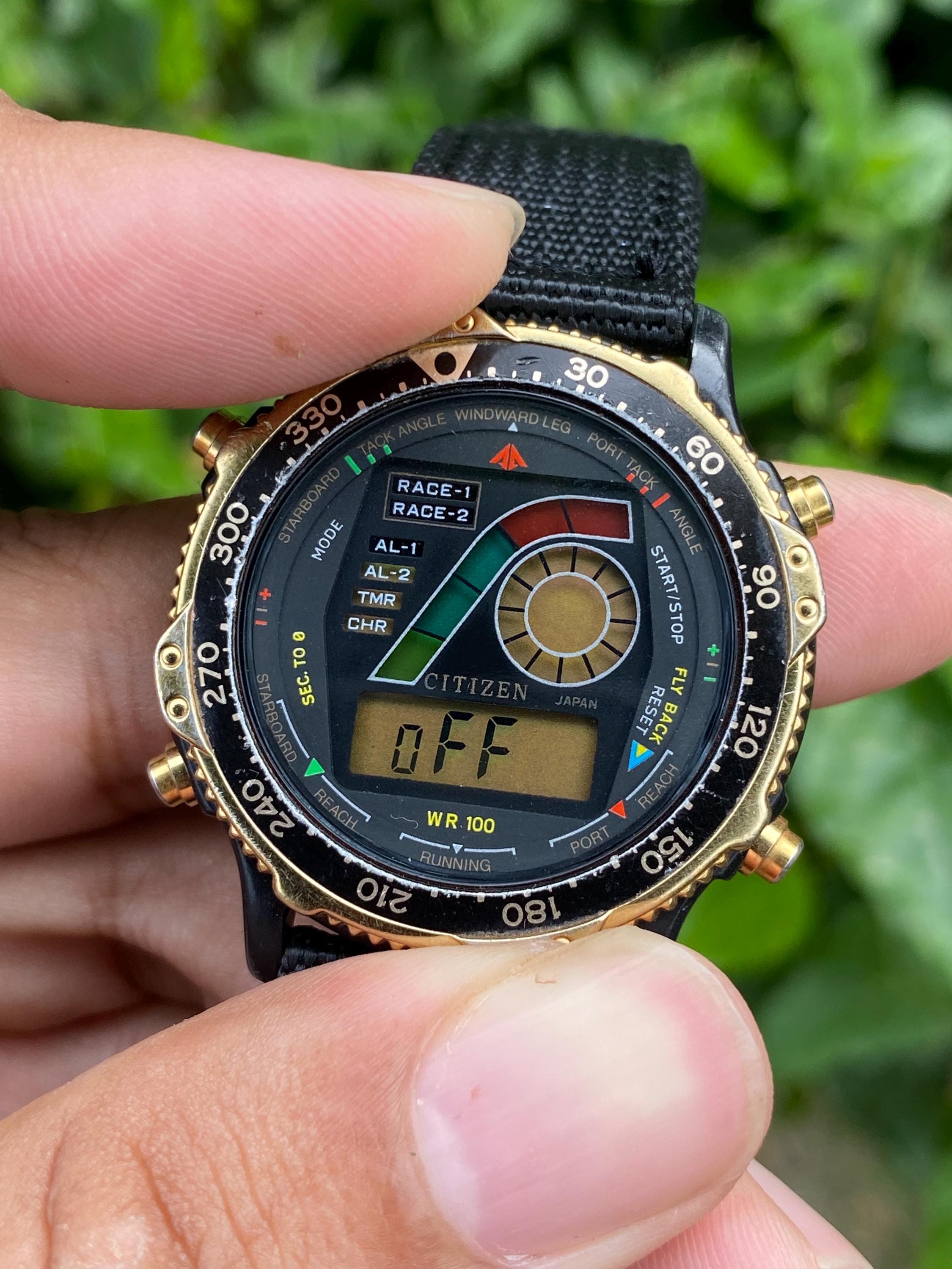 80s  スウェット watch オリンピック　派生系 Vintage Rare 1980s Citizen Promaster Wind Surfing D160-313925 K