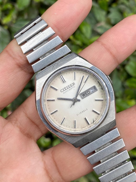 Vintage Rare Classic Citizen Automatic Day/date 4-653971 TA Japan
