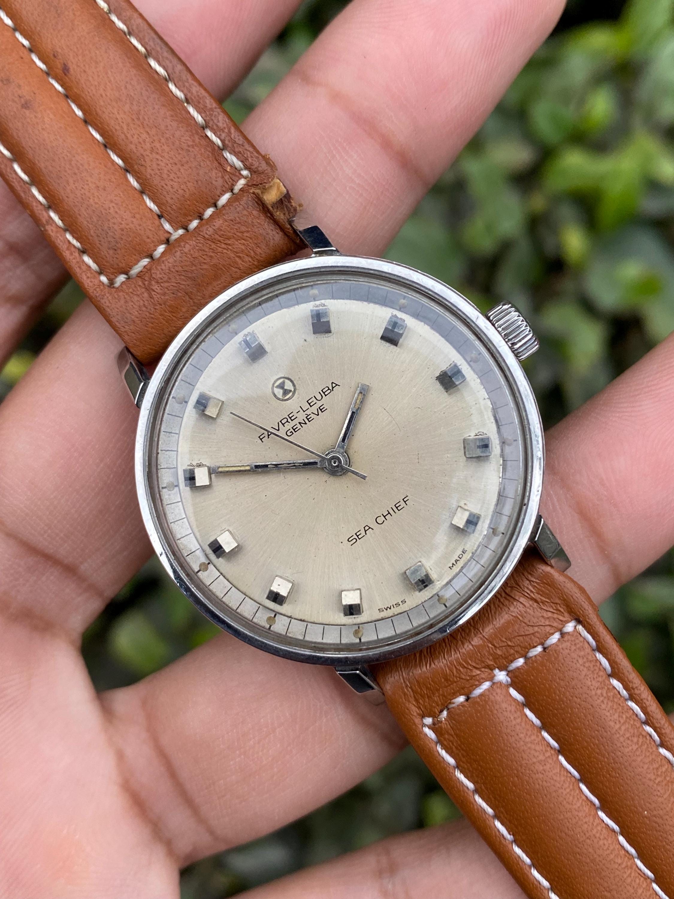 Vintage FAVRE LEUBA GENEVE 手巻き ローマン文字盤 Vintage Rare Classic Favre Leuba Sea Chief Geneve Manual Swiss