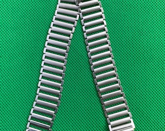 Vintage Rare GF Gay Freres Babmoo 18mm Steelinox Swiss Made Military bracelet for men’s wristwatches