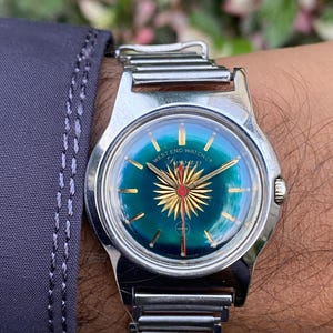 セイコー タイプ2 美品 ネイビー ガラス風防新品 電池新品 1977年製