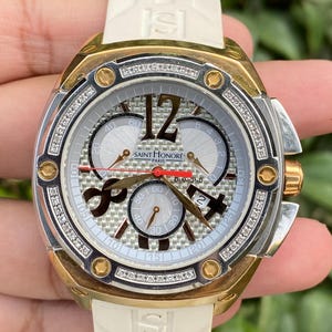 Saint Honoré Paris Diamond Mother of Pearl Bangle Watch Swiss Made 710334.2 Saint honore watch - Gem main image 2