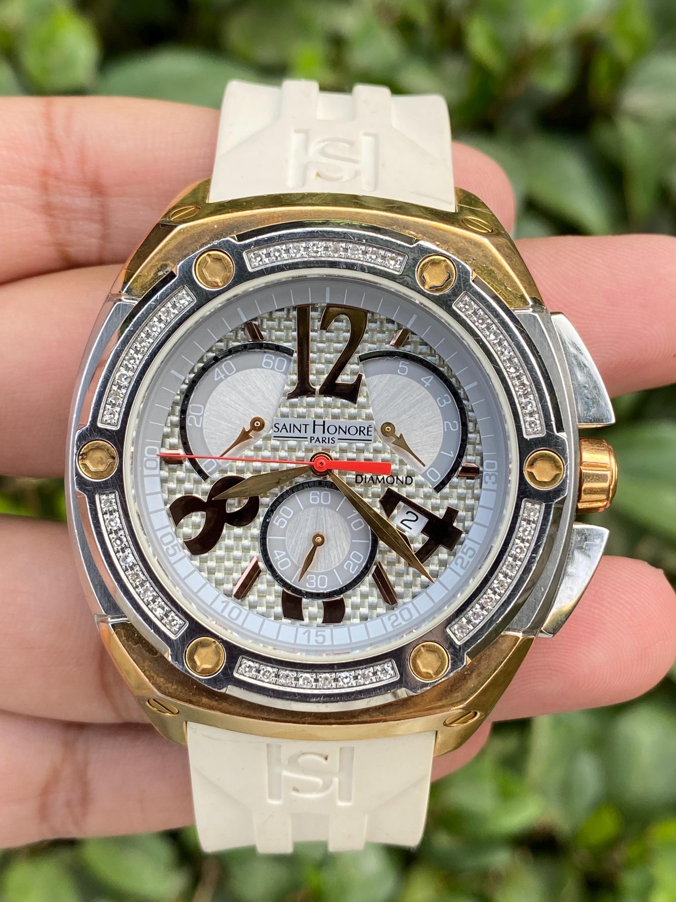 SAINT HONORE SH Haussman Diamond Chronograph Ref No. 889080 6-A08