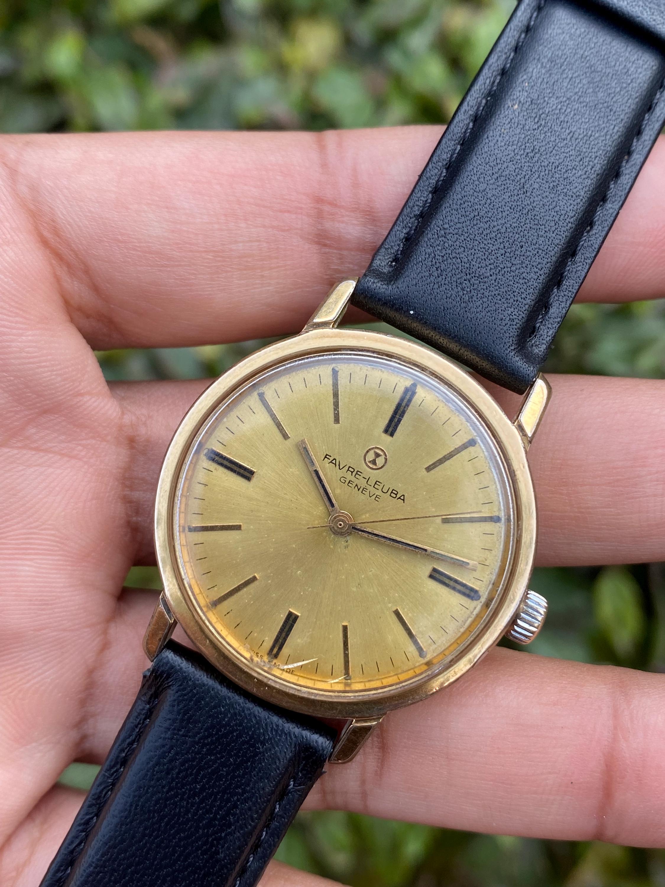 FAVRE LEUBA GENEVE 腕時計 本体 バネ棒付き Vintage Rare Classic Favre Leuba Geneve Twin Power Movement Manual