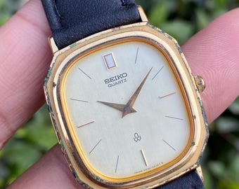 Rare Seiko Galaxy Quartz 6530-5430 | Gold-tone Japanese Tank Dress