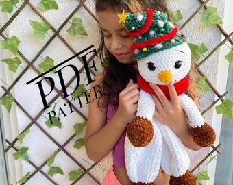 Wzór szydełkowy amigurumi — pluszowy bałwanek, świąteczna dekoracja zimowa — pobierz plik PDF