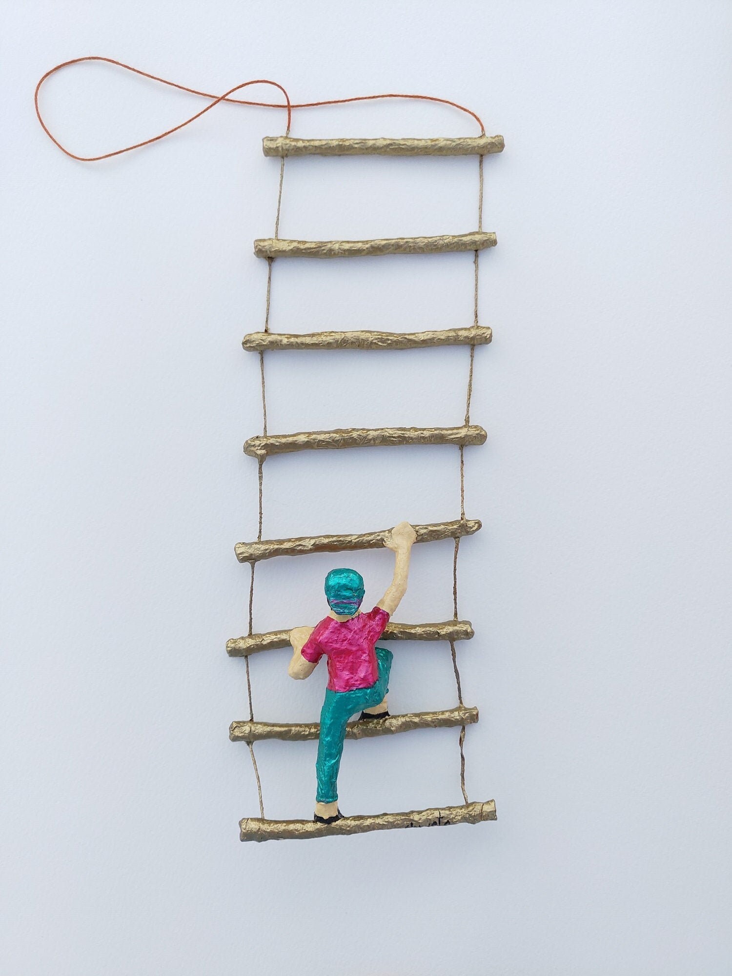 Girl climbing ladder paper sculpture Etsy