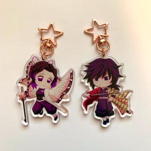 Demon Slayer Couples Keychain - Shinobu Kocho & Giyuu Tomioka