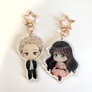 Couple Keychain Charms- Kaoruko Waguri & Rintaro Tsumugi | The Fragrant Flower Blooms with Dignity