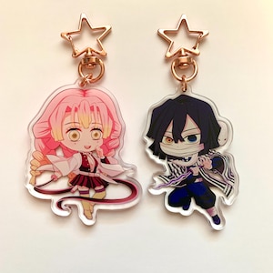 Demon Slayer Couples Keychain - Mitsuri Kanroji & Obanai Iguro