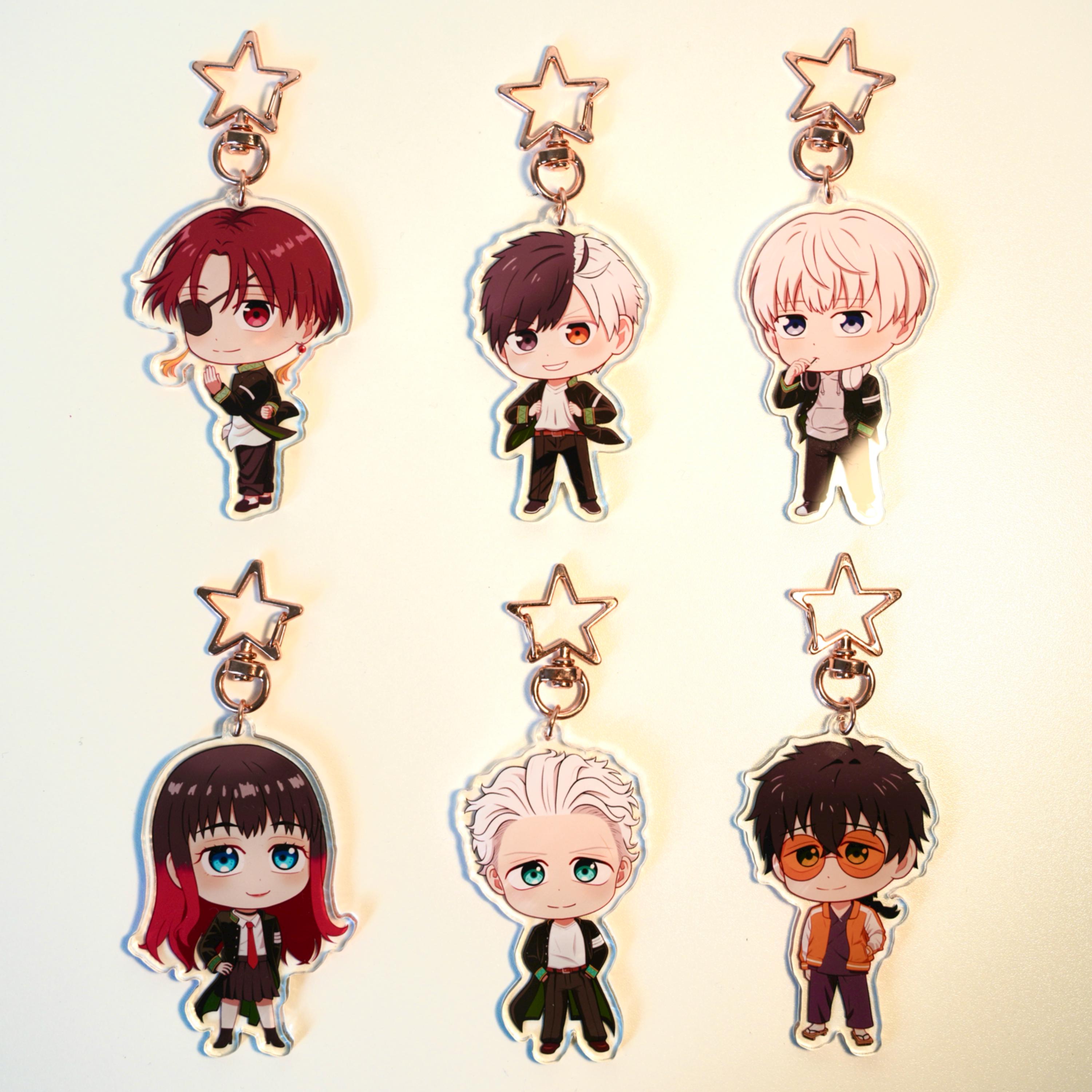 Windbreaker Keychain Charms – Sakura, Suo, Kaji, Tsubaki, Umemiya
