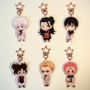 Jujutsu Kaisen Keychain Charms – Gojo, Geto, Toji, Nanami, Choso, Sukuna