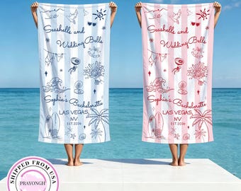 Bachelorette Towel,Bachelorette Party Favors,Beach Bachelorette Party Gifts,Girls Trip 2026,Weekend Bridal Shower Gifts,Summer Vacation Gift